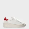 Sneaker-COPENHAGEN STUDIOS Cph72 Leather Mix Weis Rot