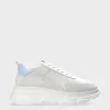 Sneaker-COPENHAGEN STUDIOS Cph40 Leather Mix Off White/Light Blue