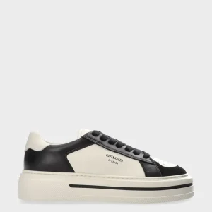 Sneaker-COPENHAGEN STUDIOS Cph181 Leather Mix Schwarz/Cremebeige