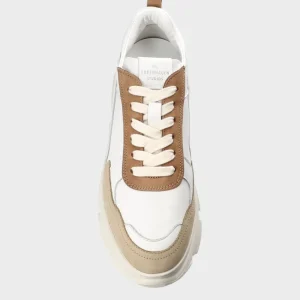 Sneaker-COPENHAGEN STUDIOS Cph40 Leather Mix Gebrochenes Weis/Nuss