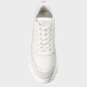 Sneaker-COPENHAGEN STUDIOS Cph40 Leather Mix Off White/Light Blue