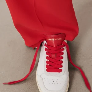 Sneaker-COPENHAGEN STUDIOS Cph255 Leather Mix Weis Rot