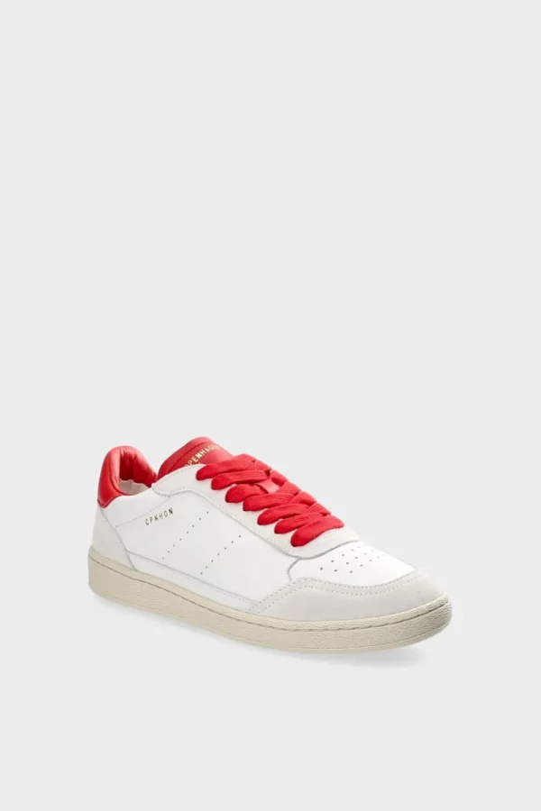 Sneaker-COPENHAGEN STUDIOS Cph255 Leather Mix Weis Rot