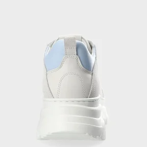 Sneaker-COPENHAGEN STUDIOS Cph40 Leather Mix Off White/Light Blue