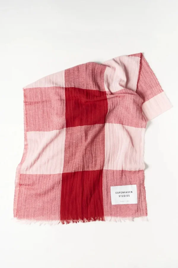 Schals-COPENHAGEN STUDIOS Cph Shawl 7 Cotton Mix Rose/Red