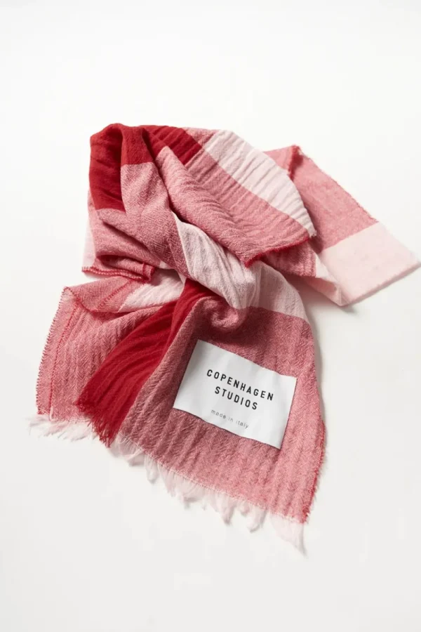 Schals-COPENHAGEN STUDIOS Cph Shawl 7 Cotton Mix Rose/Red