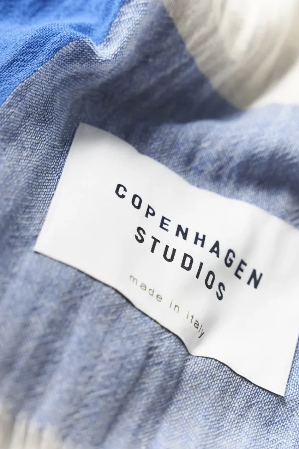 Schals-COPENHAGEN STUDIOS Cph Shawl 8 Cotton Mix Creme/Blau