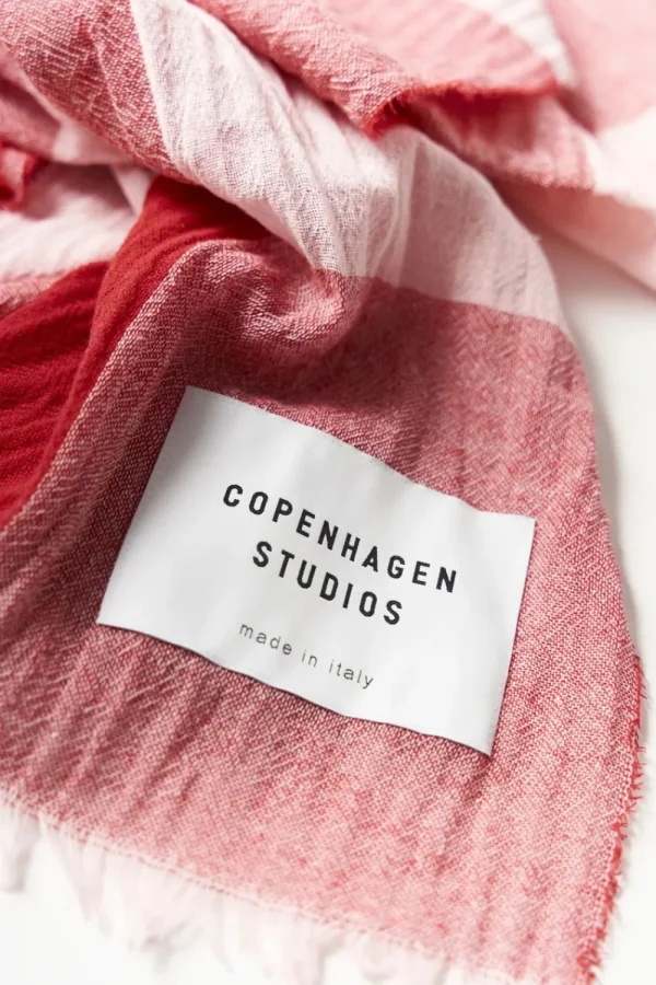 Schals-COPENHAGEN STUDIOS Cph Shawl 7 Cotton Mix Rose/Red