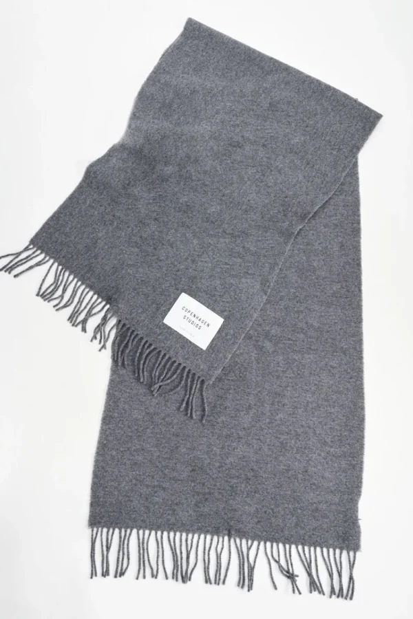 Schals-COPENHAGEN STUDIOS Cph Shawl 6 Wool Mix Anthracite