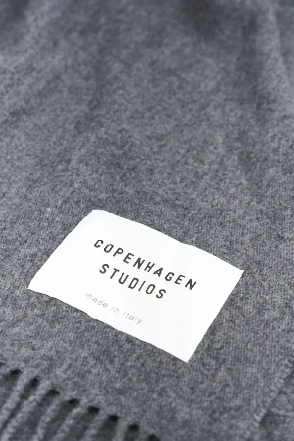 Schals-COPENHAGEN STUDIOS Cph Shawl 6 Wool Mix Anthracite