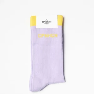 Socken-COPENHAGEN STUDIOS Cph Socks 2 Cotton Blend Lavendel/Gelb