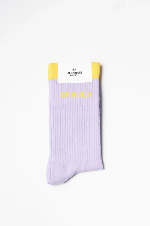 Socken-COPENHAGEN STUDIOS Cph Socks 2 Cotton Blend Lavendel/Gelb