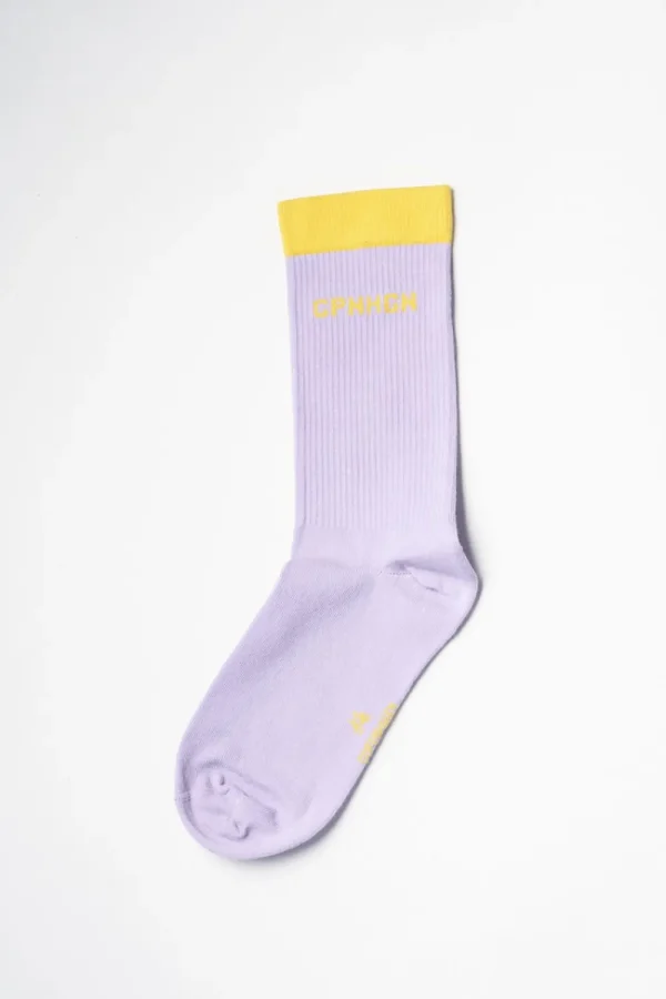 Socken-COPENHAGEN STUDIOS Cph Socks 2 Cotton Blend Lavendel/Gelb