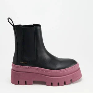 Stiefel-COPENHAGEN STUDIOS Cph686 Vitello Schwarz/Fuchsia