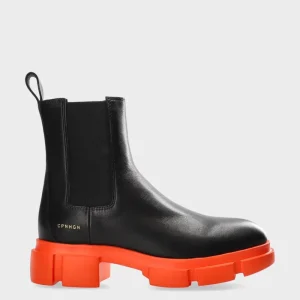 Stiefel-COPENHAGEN STUDIOS Cph570 Vitello Schwarz/Orange