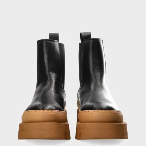 Stiefel-COPENHAGEN STUDIOS Cph686 Vitello Schwarz/Cognac