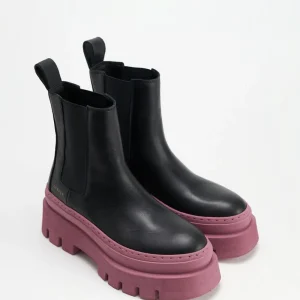 Stiefel-COPENHAGEN STUDIOS Cph686 Vitello Schwarz/Fuchsia