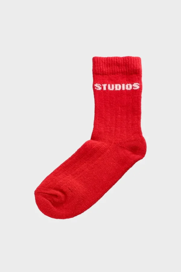 Socken-COPENHAGEN STUDIOS Cph Wool Socks 1 Wool Mix Rot