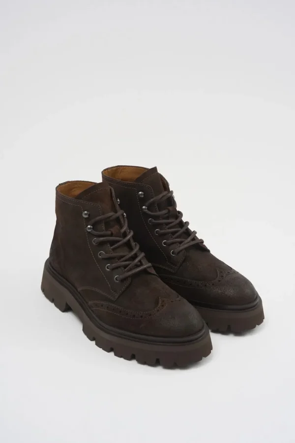 Stiefel-COPENHAGEN STUDIOS Cph179M Waxed Suede Schokolade